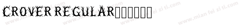 CROver Regular字体转换